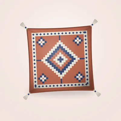 Housse de coussin tissée Zarbia Margoum 45 × 45