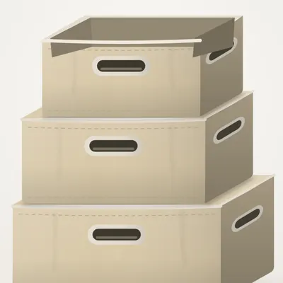 Boîtes de rangement pliables Zarbia (lot de 3) — détail