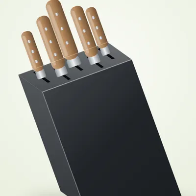 Set de couteaux avec bloc Cuisio Chef 5 pièces — détail