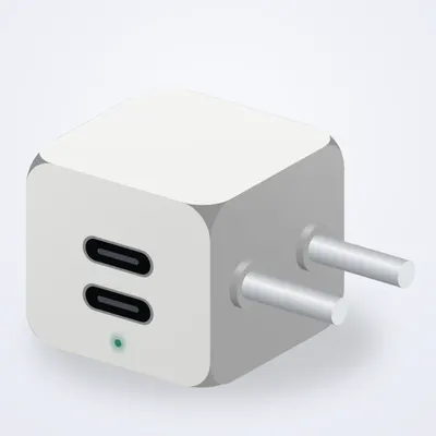 Chargeur GaN 65 W Voltix Trio — détail