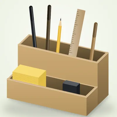 Organiseur de bureau en bambou Carto Desk — détail