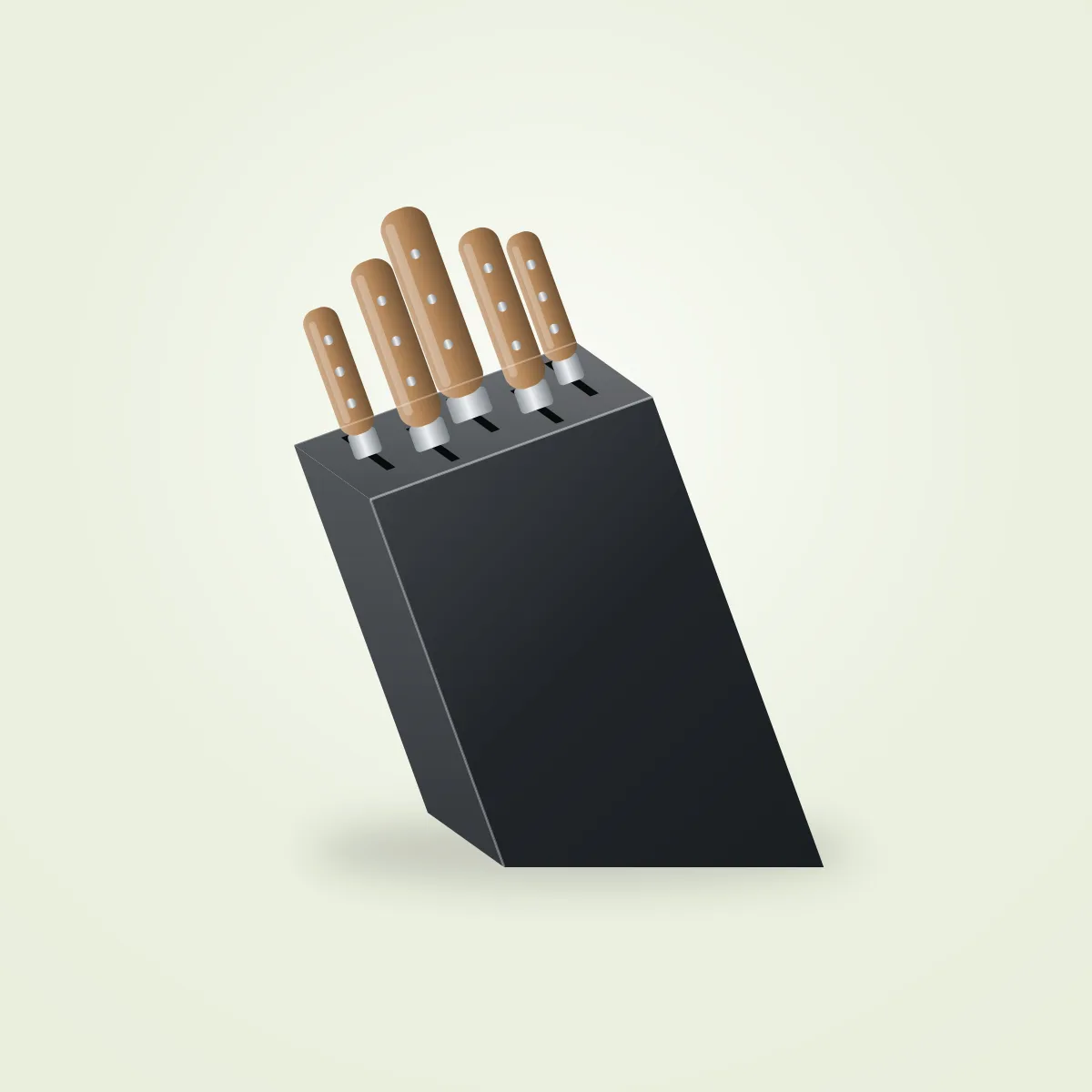 Set de couteaux avec bloc Cuisio Chef 5 pièces